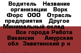 Водитель › Название организации ­ Ворк Форс, ООО › Отрасль предприятия ­ Другое › Минимальный оклад ­ 43 000 - Все города Работа » Вакансии   . Амурская обл.,Завитинский р-н